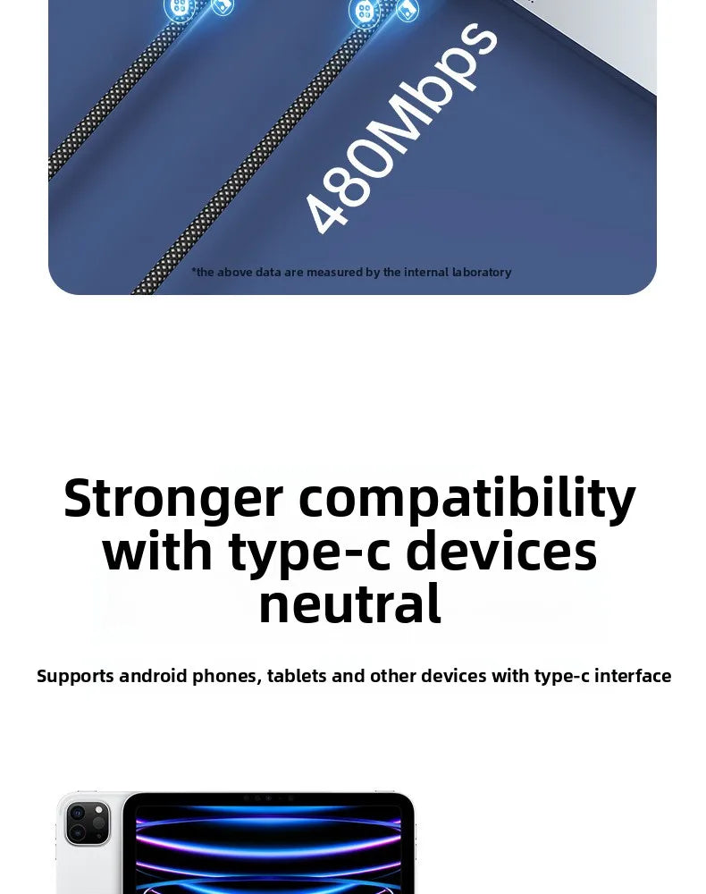 Close-up of high-quality zinc alloy connectors on the 5A Super-Charge cable.
