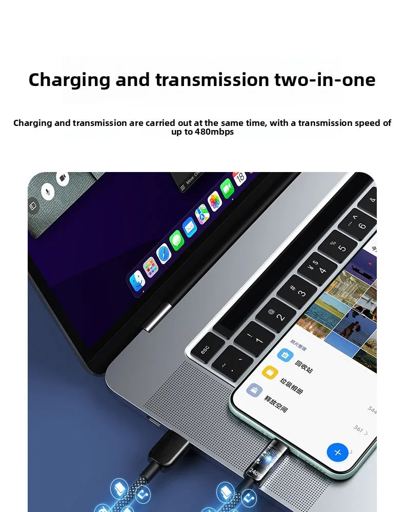 Close-up of high-quality zinc alloy connectors on the 5A Super-Charge cable.