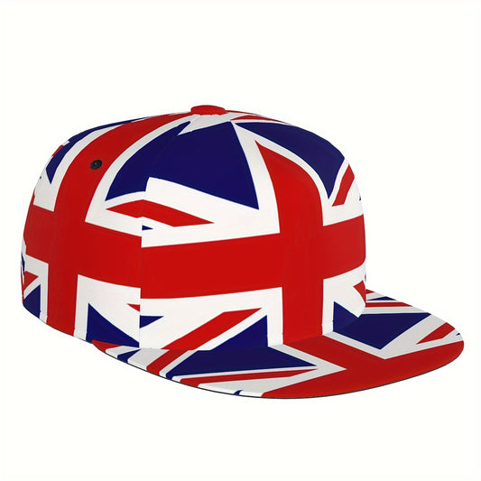 Cap with Union Jack design on a white background