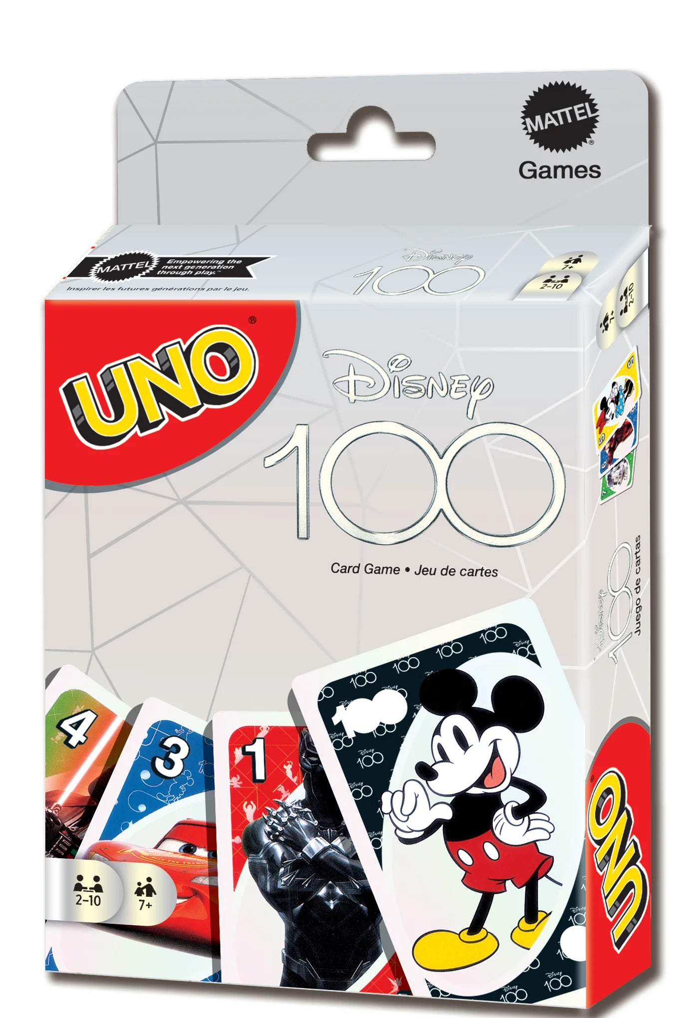 Deck from UNO card deck collections of various UNO special edition card game Disney 100