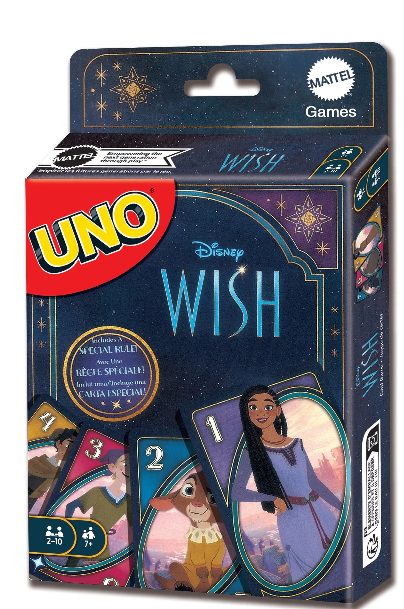 Deck from UNO card deck collections of various UNO special edition card game Disney Wish