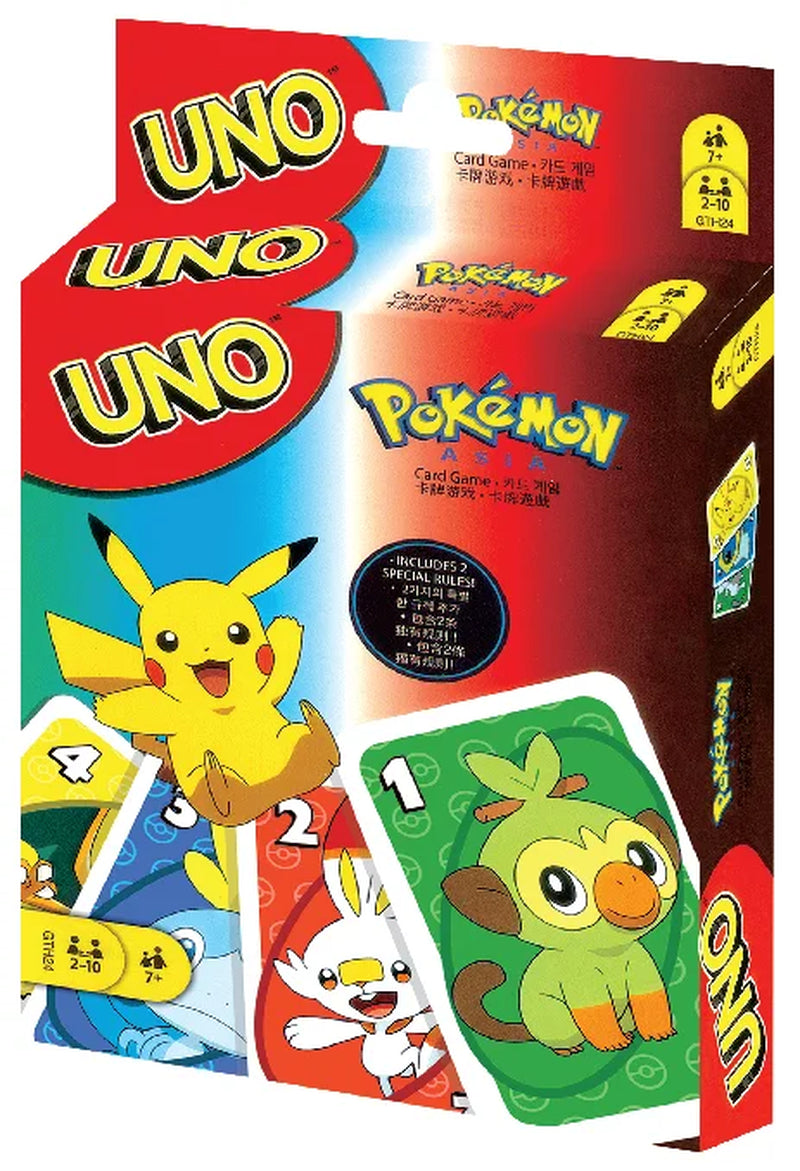 Deck from UNO card deck collections of various UNO special edition card game UNO Pokémon