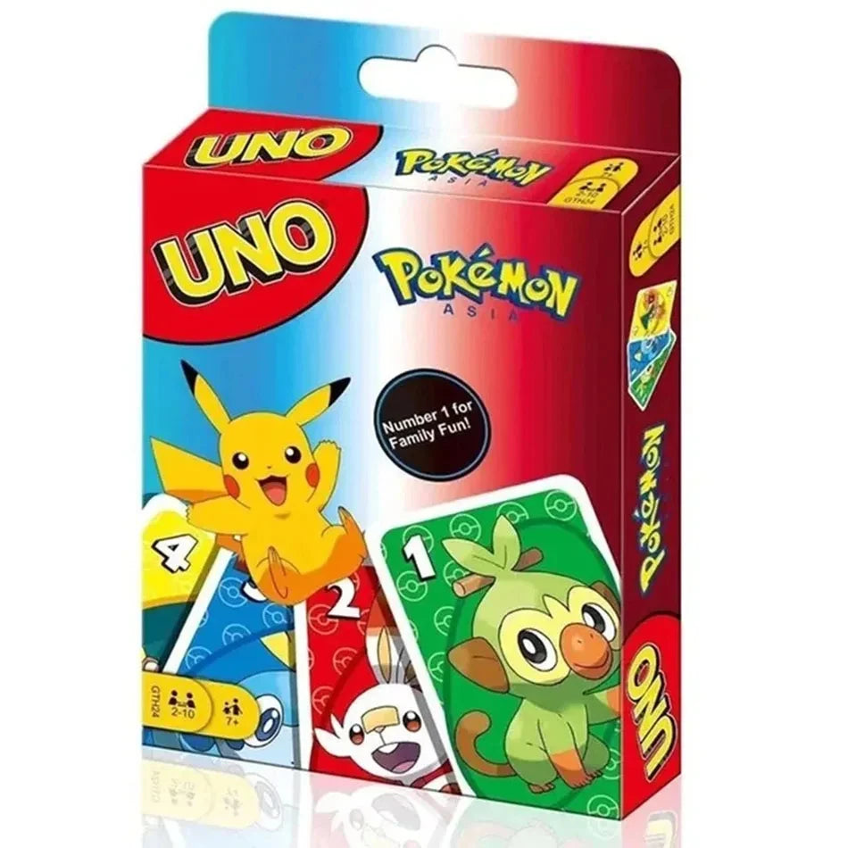 Deck from UNO card deck collections of various UNO special edition card game Pokemon