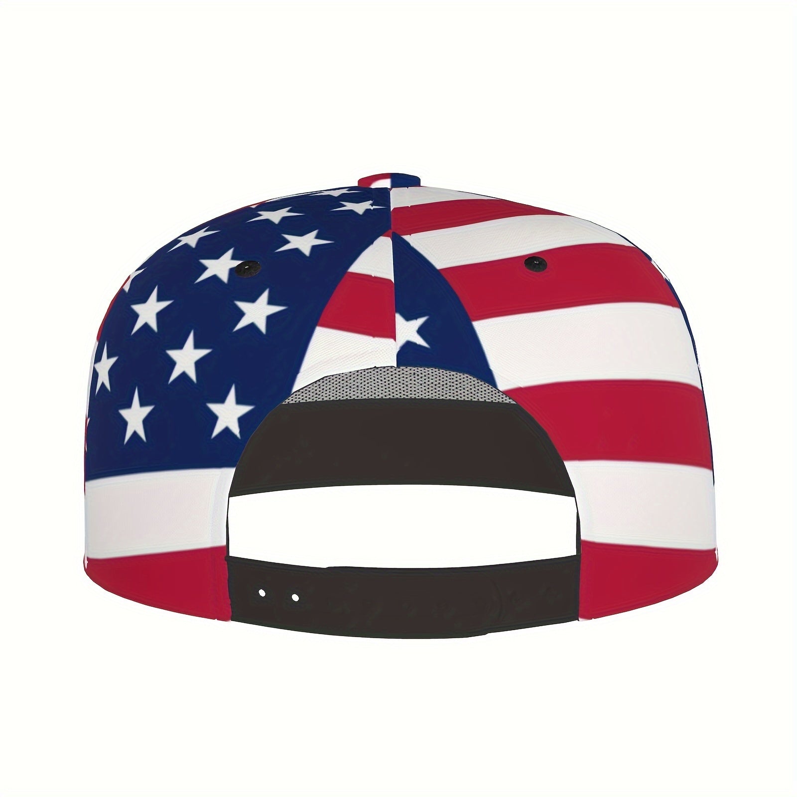 Cap with American flag design on a white background
