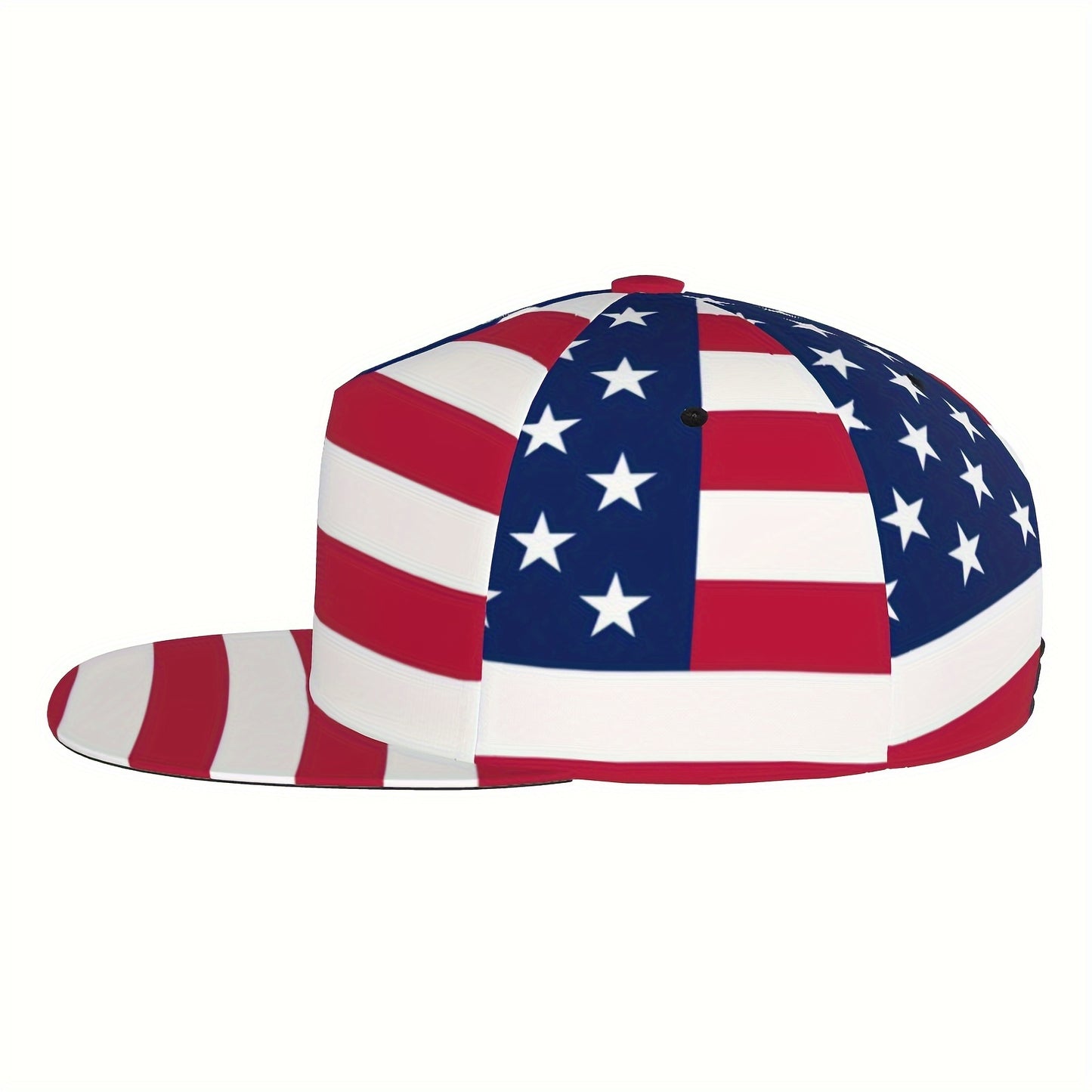 Cap with American flag design on a white background