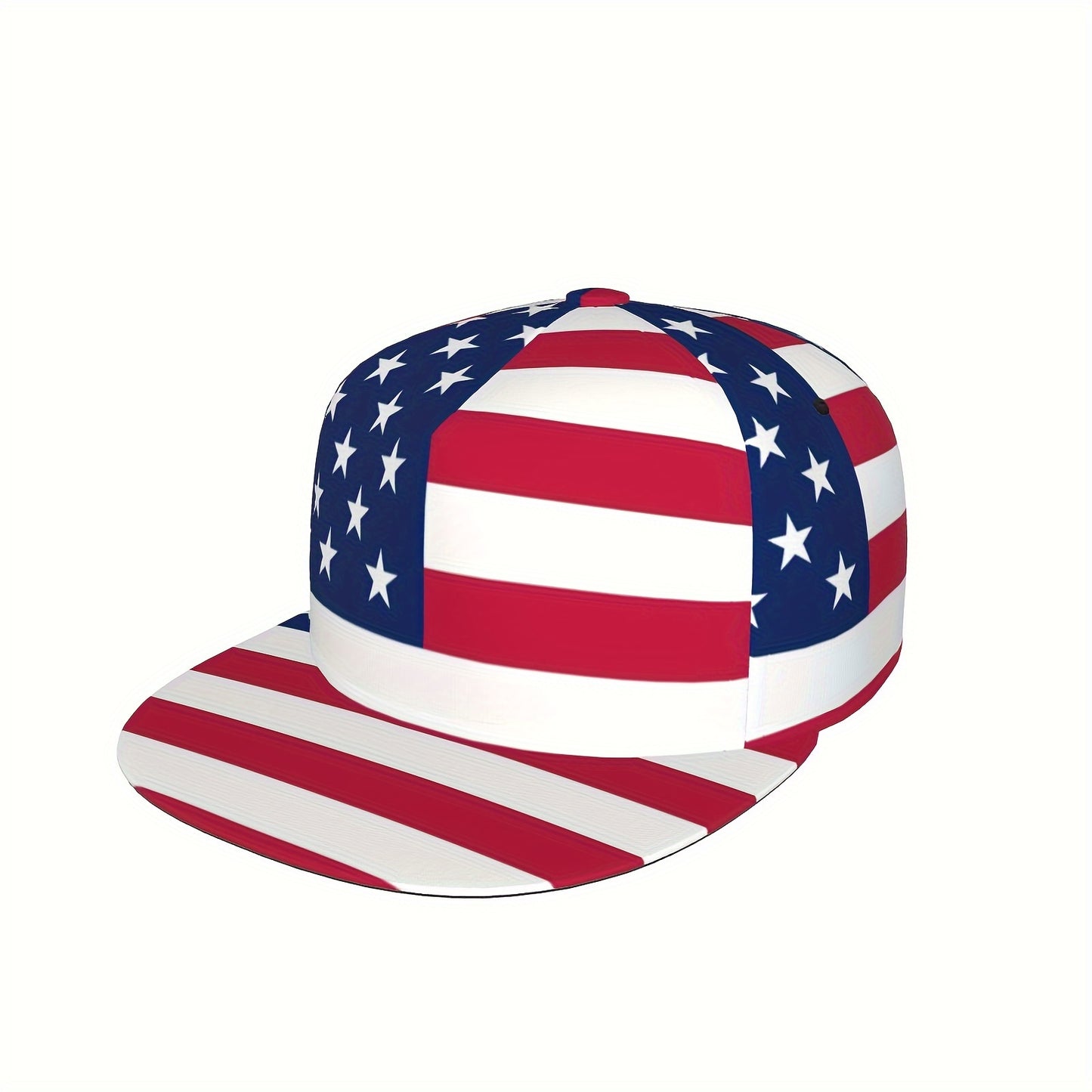 Cap with American flag design on a white background