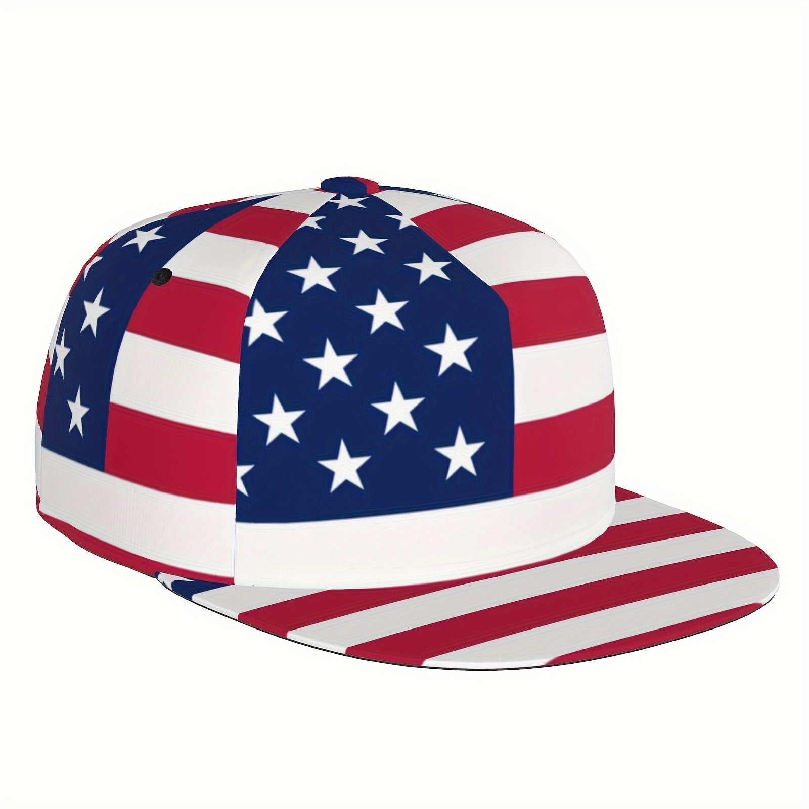 Cap with American flag design on a white background