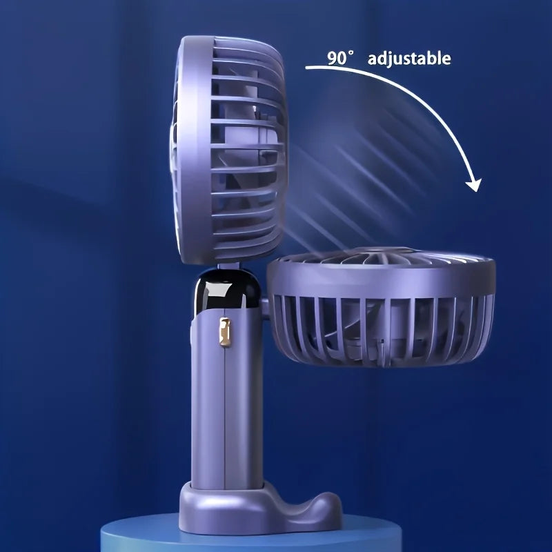 Portable fan with adjustable head.