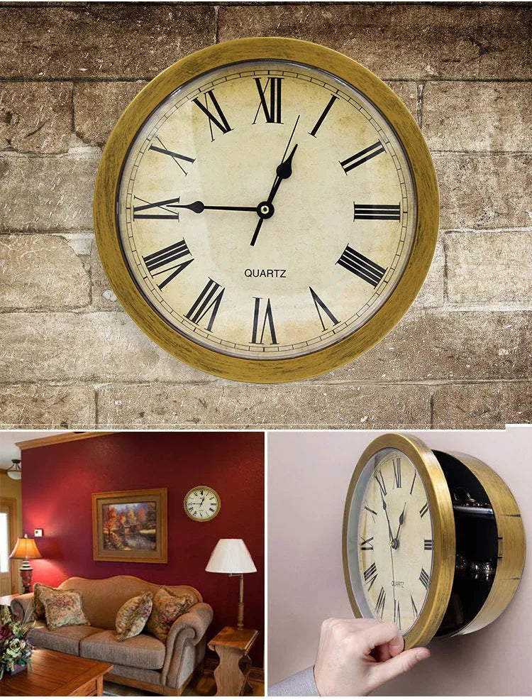 Wall Clock Concealment Compartment | Decoy Stash-Spot Storage Space Safe