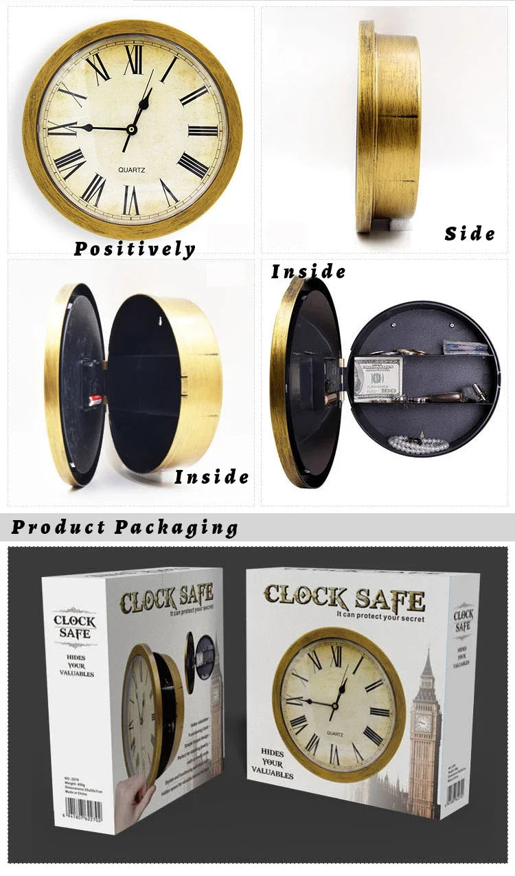Wall Clock Concealment Compartment | Decoy Stash-Spot Storage Space Safe