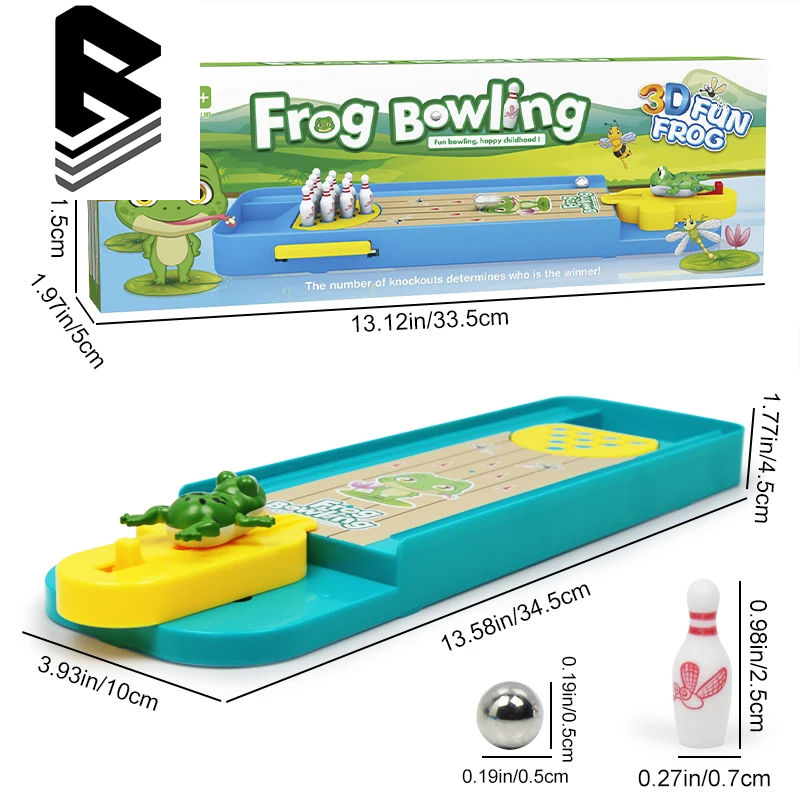 Bust-Down Bowler Games "FANCY FROG FINGER-BOWLING" Table-Top Gaming