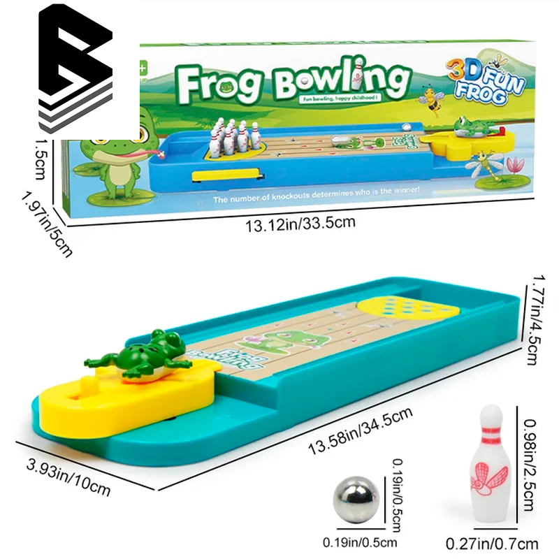 Bust-Down Bowler Games "FANCY FROG FINGER-BOWLING" Table-Top Gaming