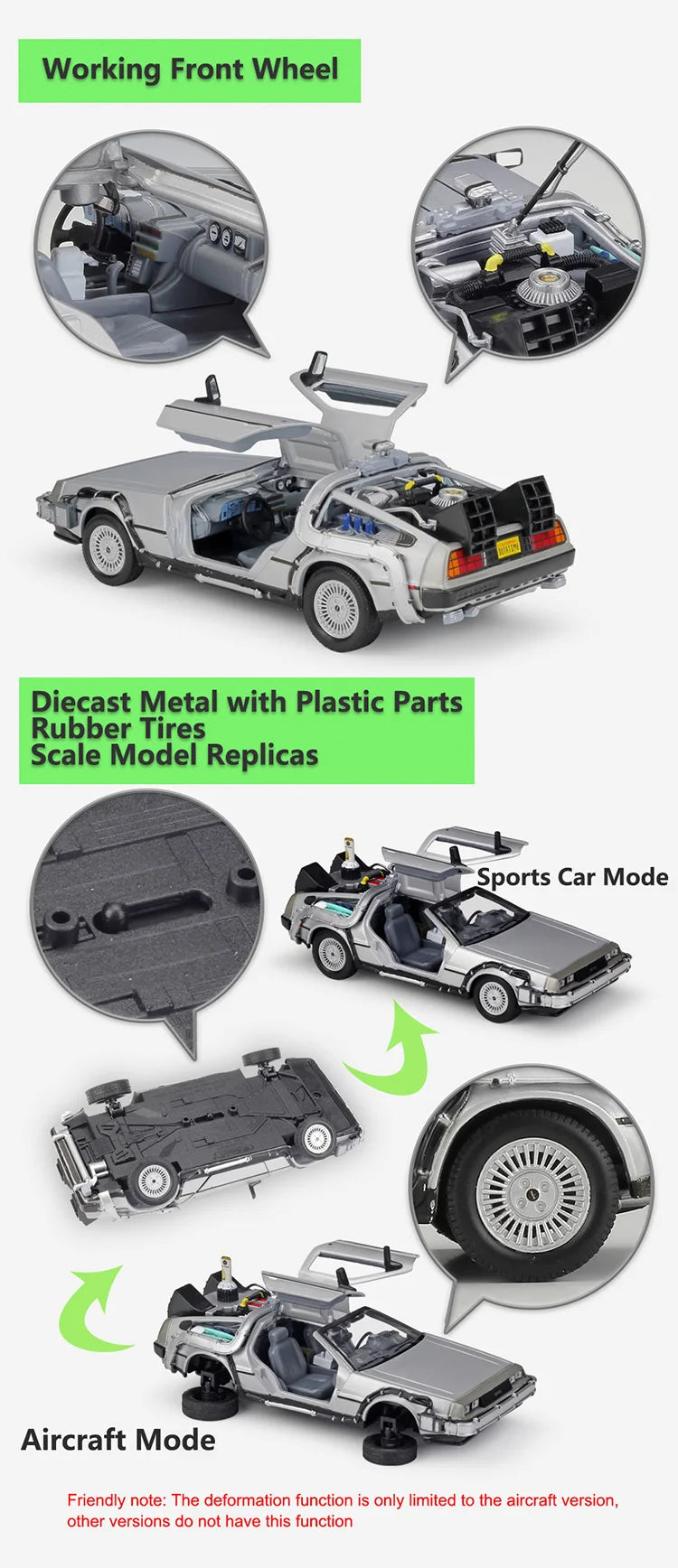 Welly Diecast Back to The Future Scale Model Car