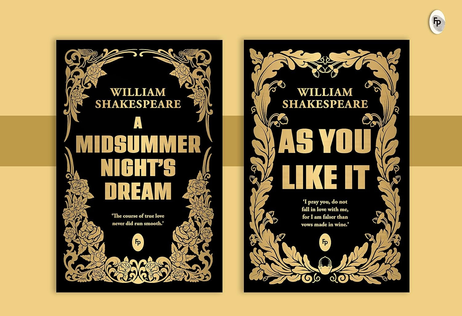 Book box set of 'Shakespeare Box Set: Greatest Works of William Shakespeare [ISBN: 9789354407000]' featuring a gilded style casing. Books displaying (2) book front covers from classic Shakespeare works.