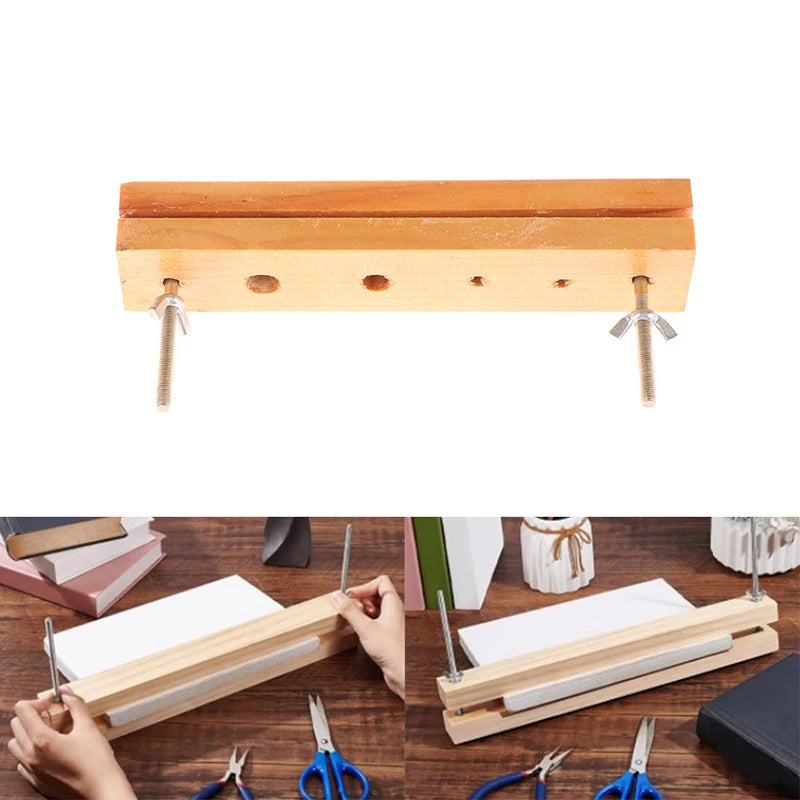 DIY Home Book Press Bookbinder Paper Flattening Wooden Presser for Books
