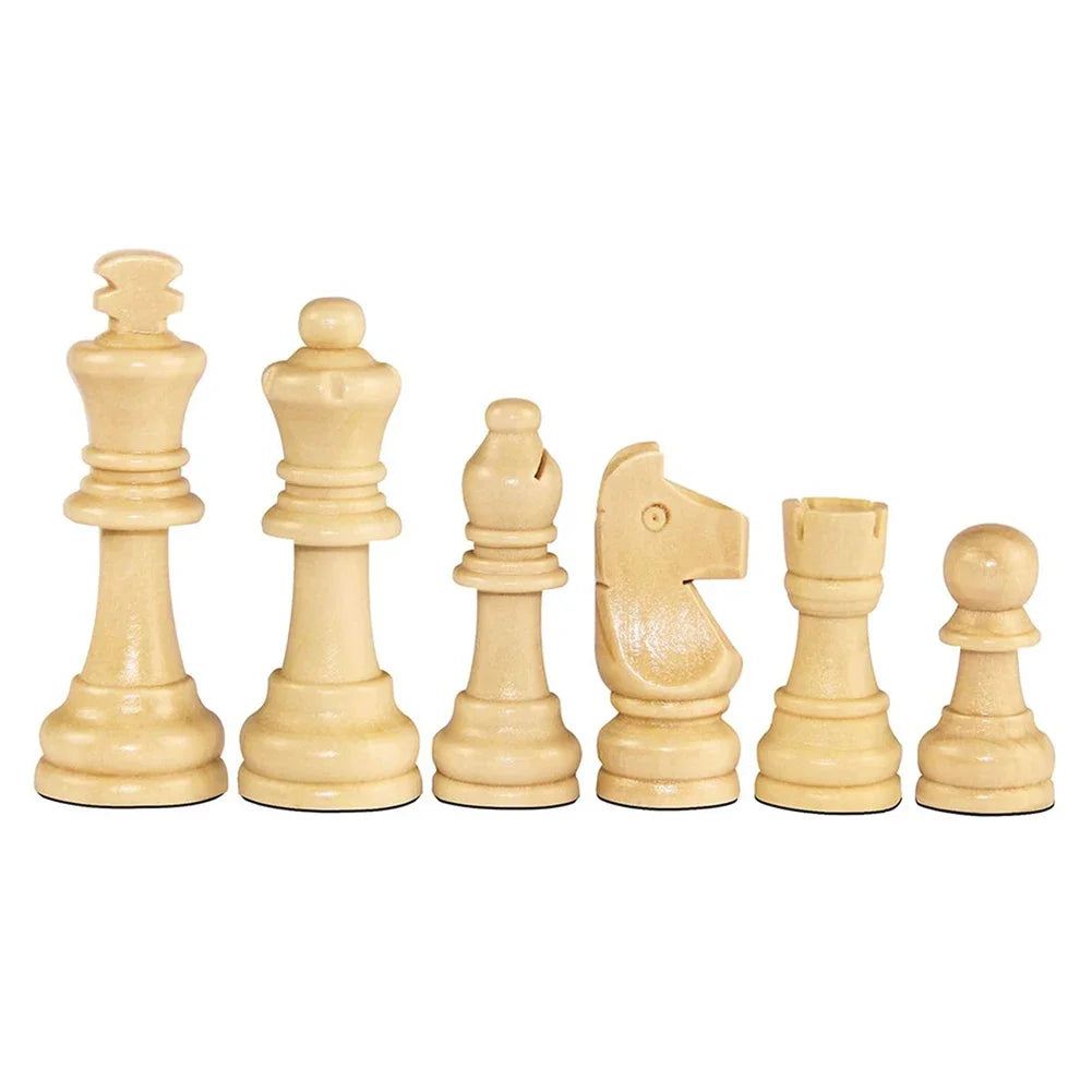 Luxury Wooden Chess Set with Handcrafted Pieces – Portable Board Game for Adults & Kids