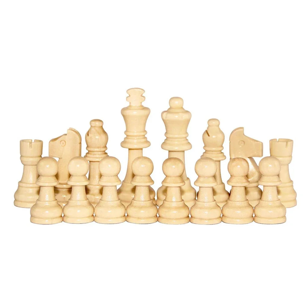 Luxury Wooden Chess Set with Handcrafted Pieces – Portable Board Game for Adults & Kids