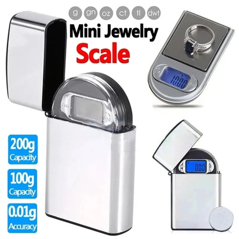 Mini LED digital scale disguised as Zippo lighter with 0.01g precision