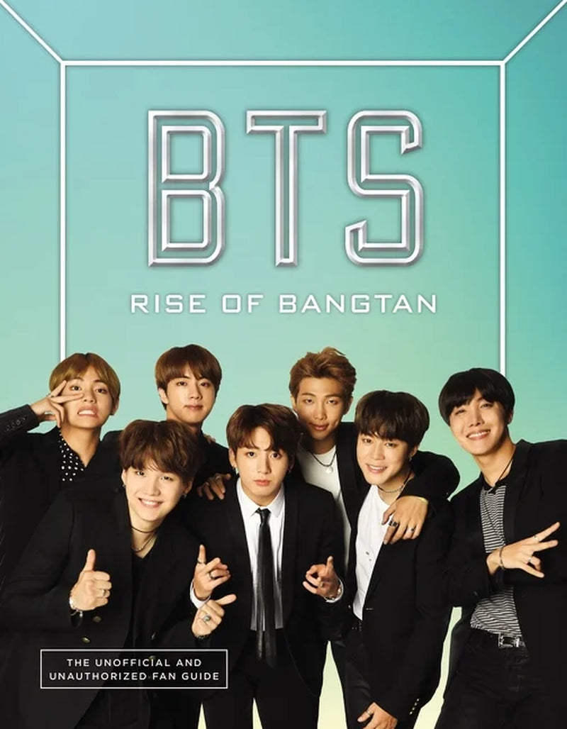 Cover of the book 'BTS: Rise of Bangtan' featuring a group photo of the members of the K-pop boy band BTS.