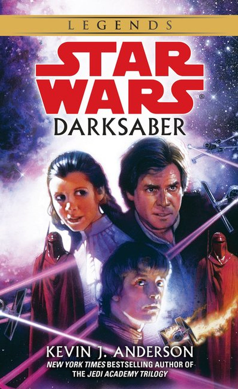 Cover of the book 'Darksaber: Star Wars Legends' by Kevin J. Anderson, featuring characters from the Star Wars franchise.