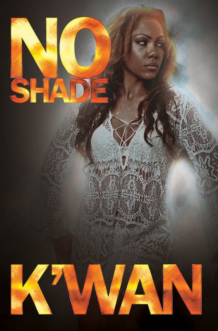Book cover of 'No Shade' featuring a woman with a neutral facial expression, wearing a white lace top and black trimmings, against a dark background with the author's name in bold letters.