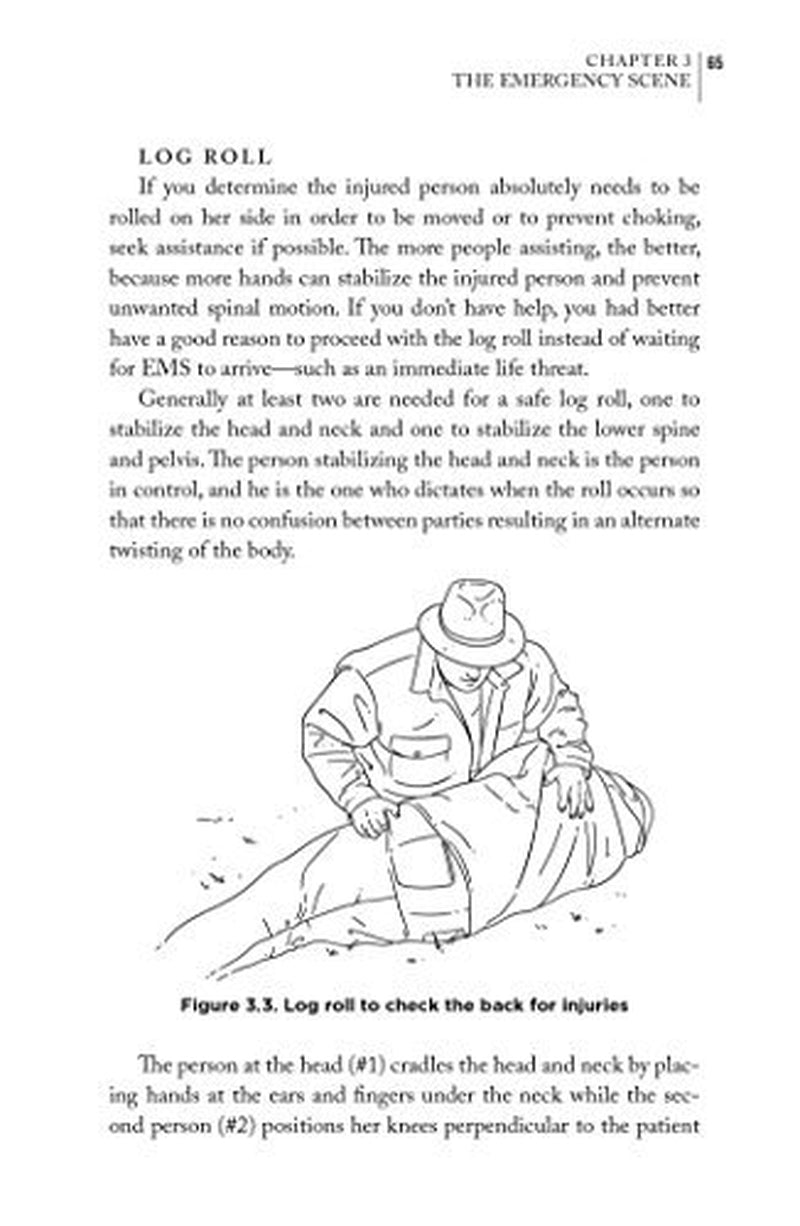Page from the book 'Bushcraft First Aid: A Field Guide to Wilderness Emergency Care' showing survival instructions.